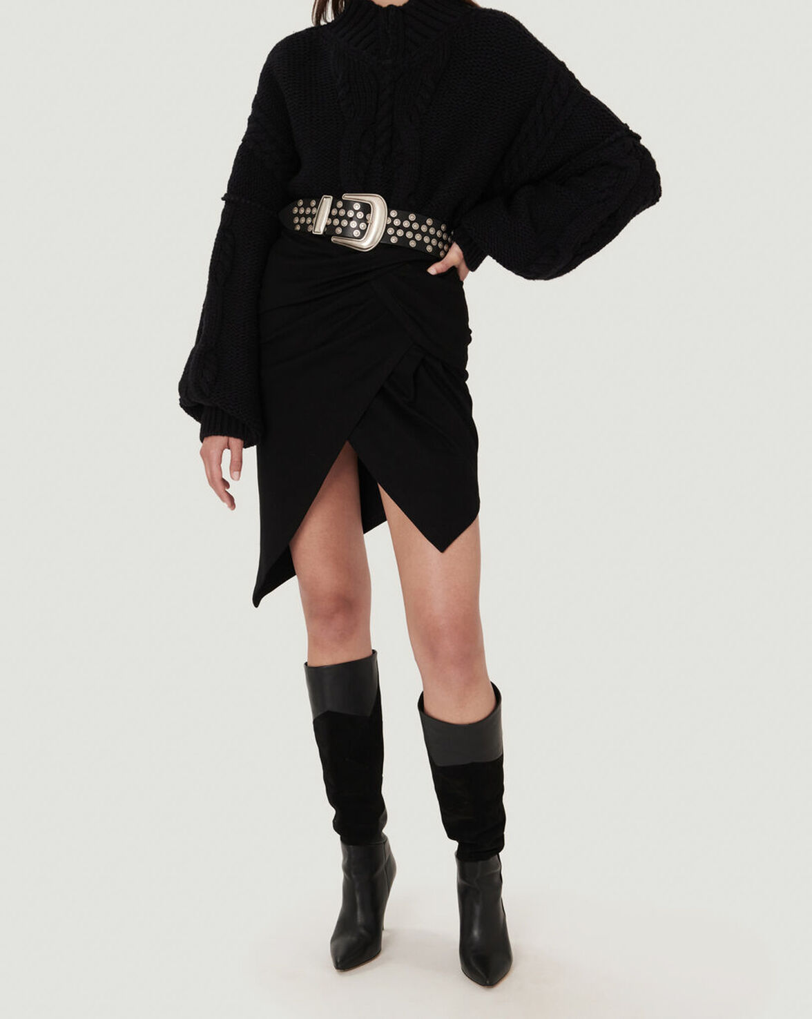 LYME OVERSIZED KNIT TURTLENECK SWEATER image number null